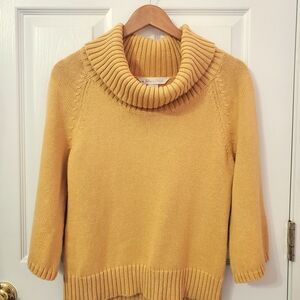 Jillian Nicole | Elegant Mustard Cowl Neck Sweater